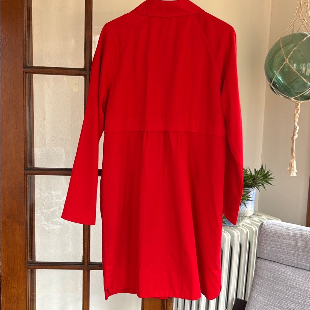 Vibrant Poppy Trench Coat - Picture 2 of 9